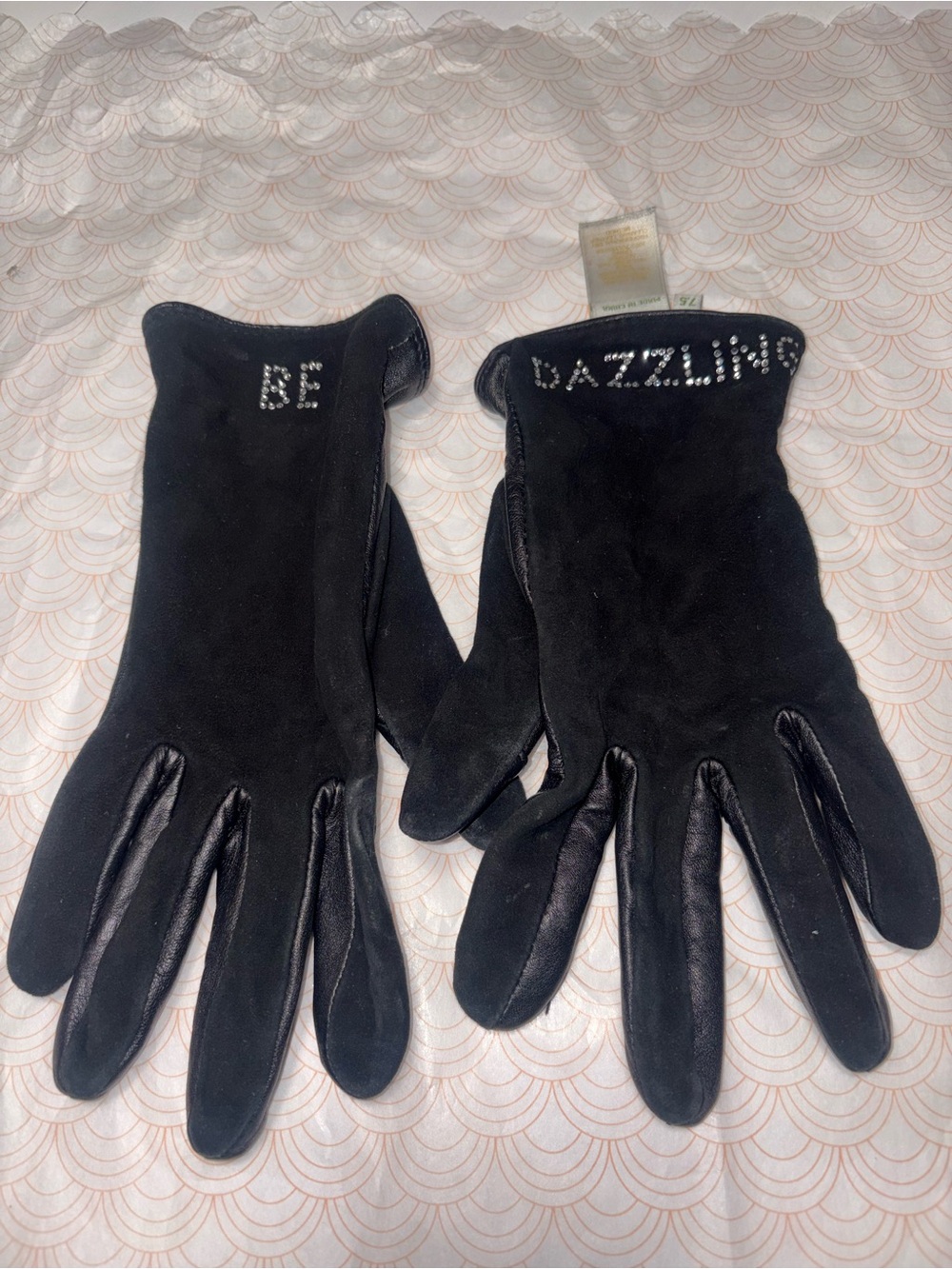 kate spade Black 'Be Dazzling' Crystal Cuff Gloves